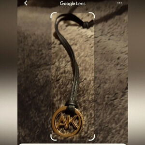 AK Gold Tone  Large logo bag charm